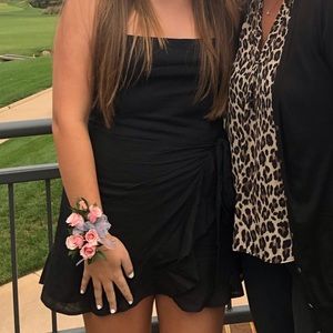 Princess polly black mood wrap dress